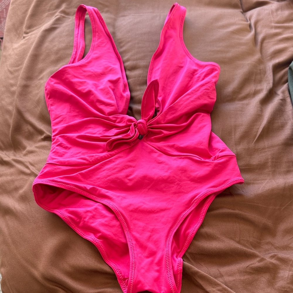 American Apparel Pink One Piece Swimsuit